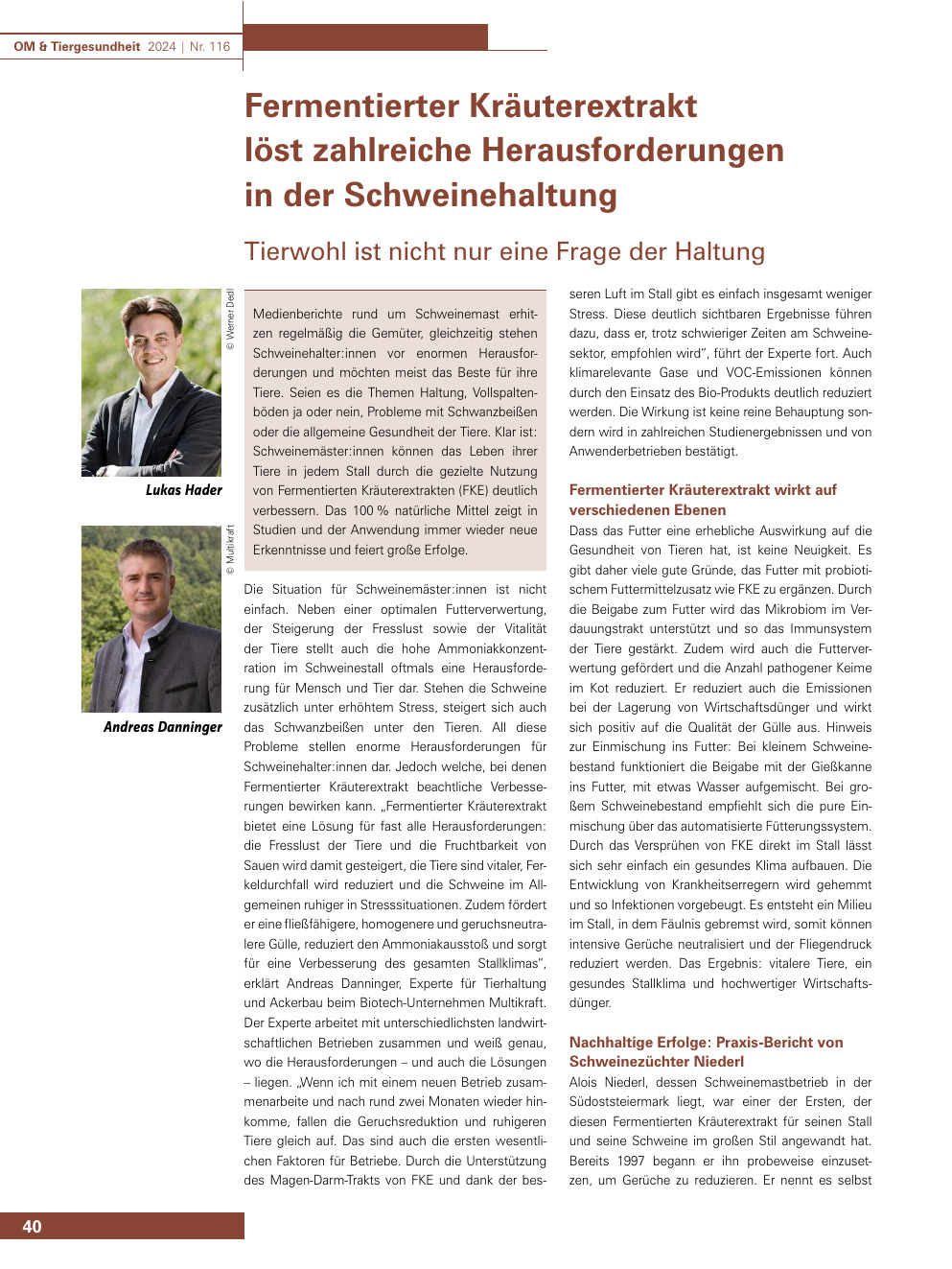 Fermentierter Kräuterextrakt löst zahlreiche Herausforderungen in der Schweinehaltung