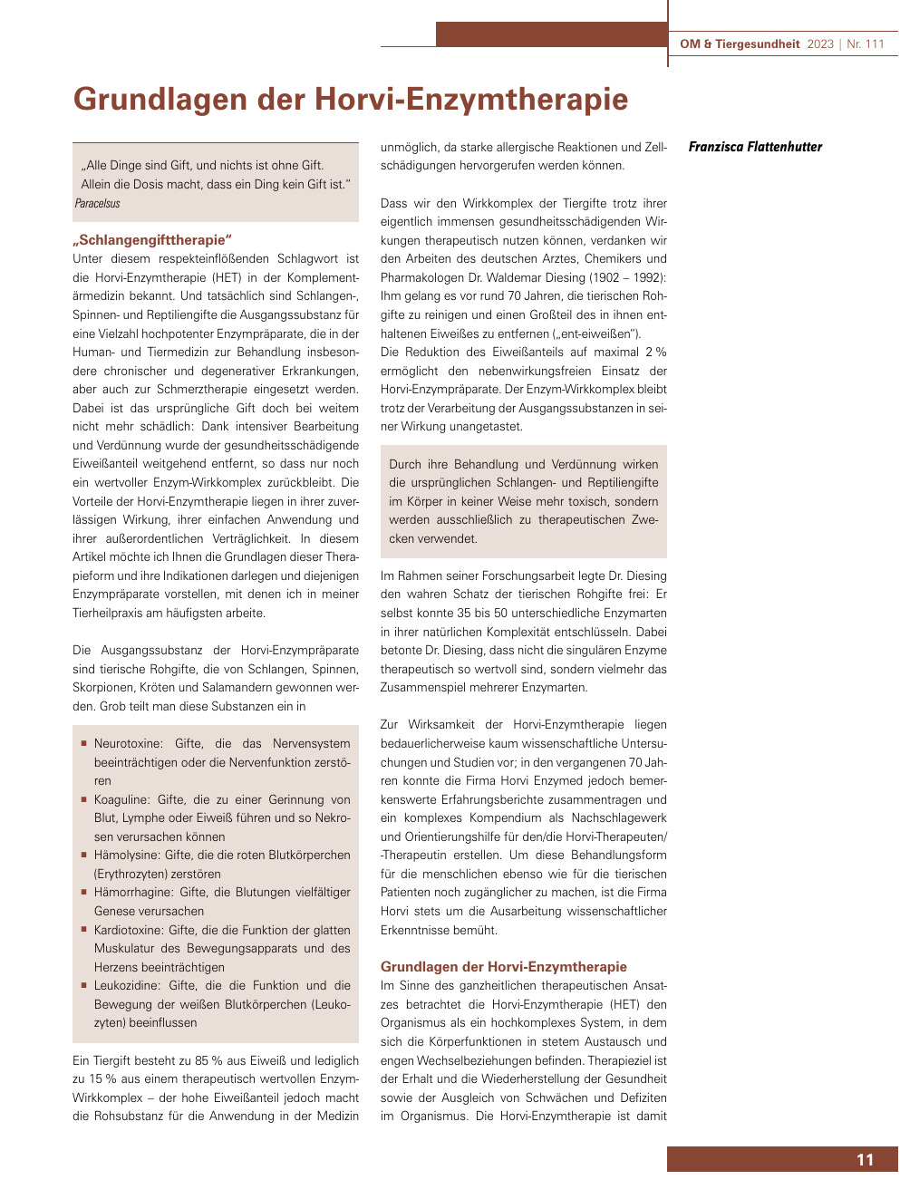 Grundlagen der Horvi-Enzymtherapie