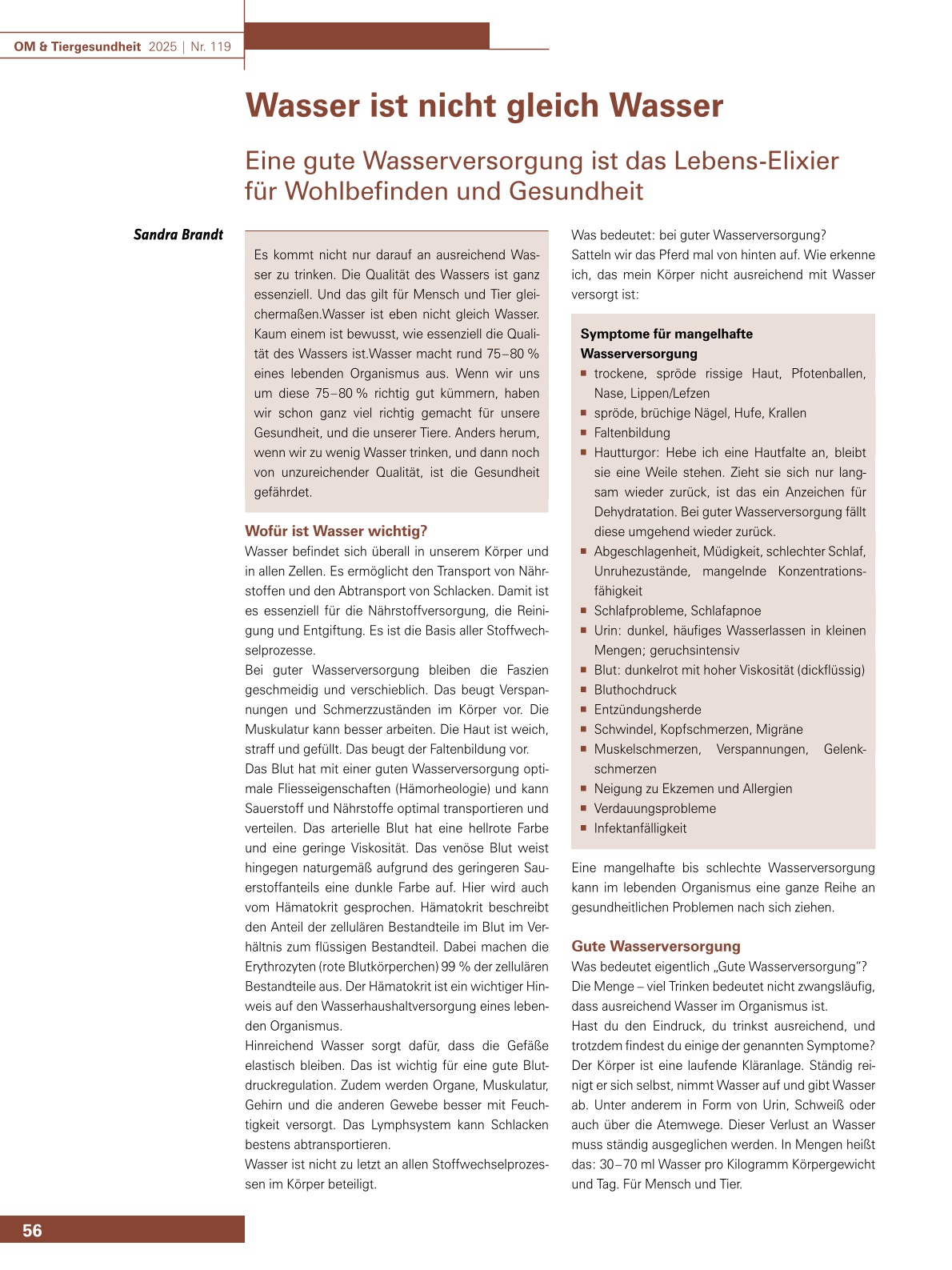 Wasser ist nicht gleich Wasser