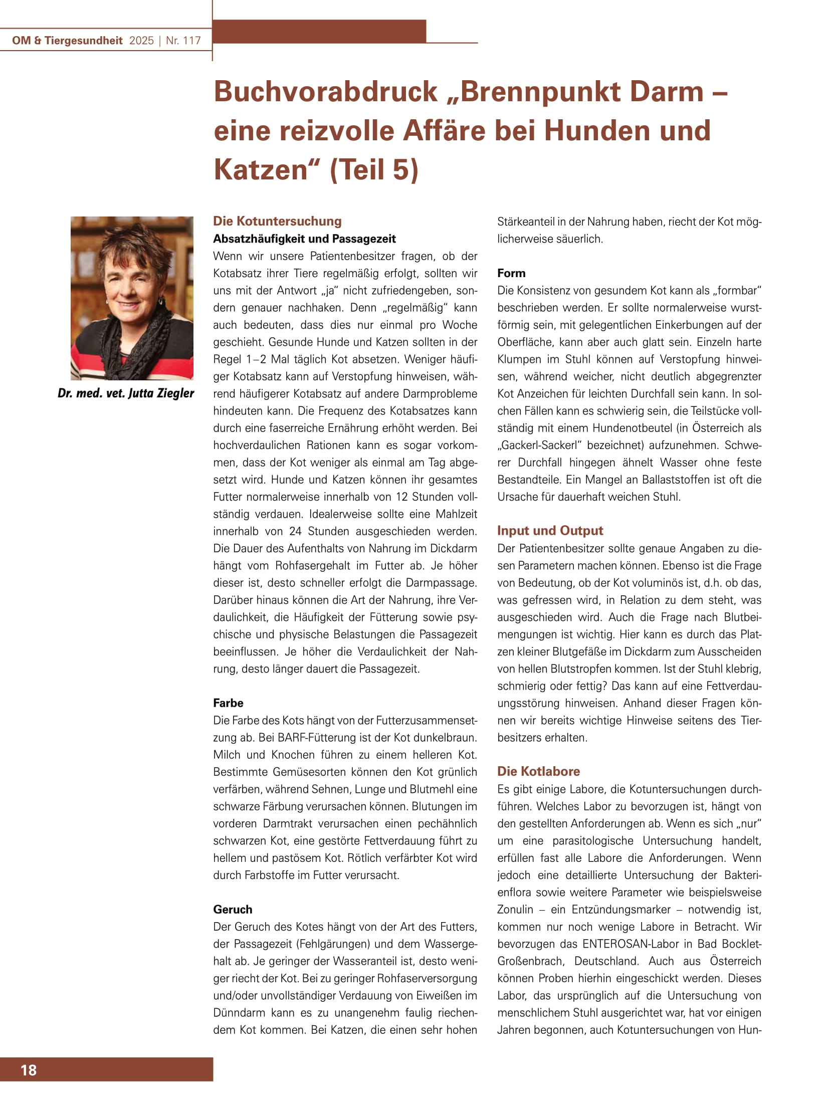 Buchvorabdruck „Brennpunkt Darm – eine reizvolle Affäre bei Hunden und Katzen“ (Teil 5)