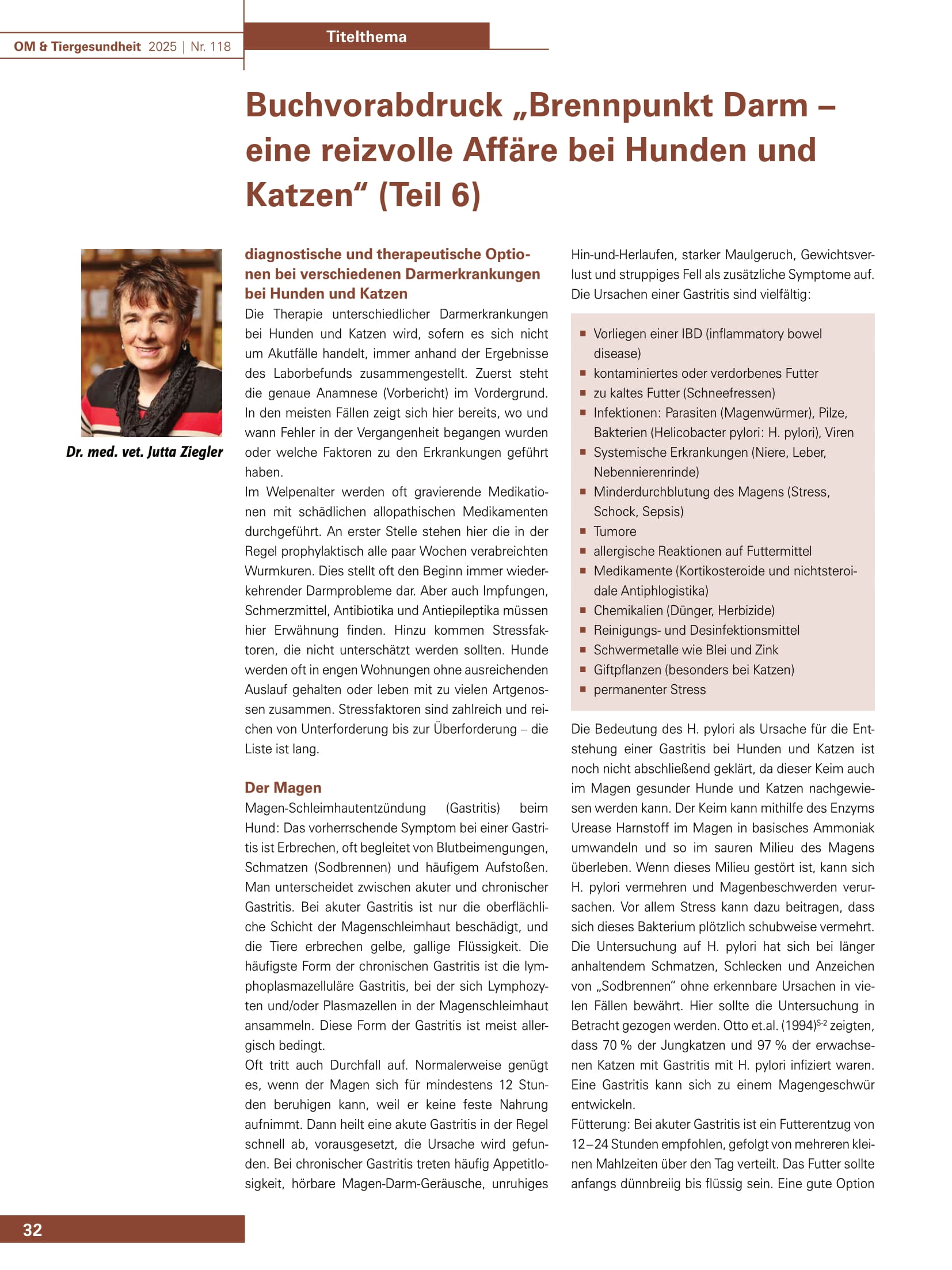 Buchvorabdruck „Brennpunkt Darm – eine reizvolle Affäre bei Hunden und Katzen“ (Teil 6)