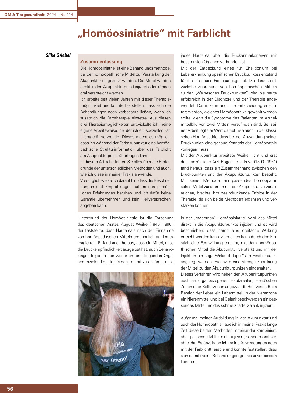 „Homöosiniatrie“ mit Farblicht